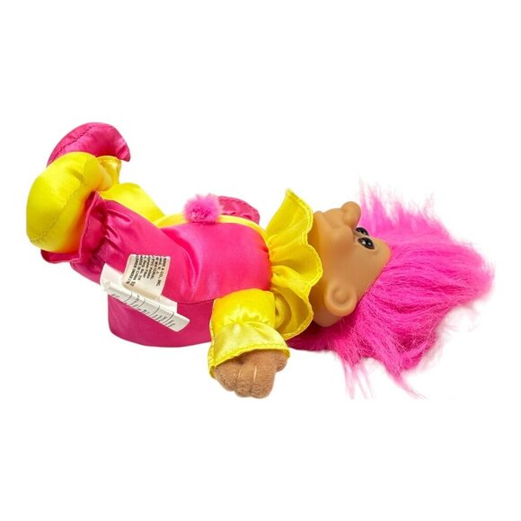Vintage Russ Troll Doll Lot 2 Toy 7 inch Pink Clown and White Lamb 1990s - Picture 10 of 13